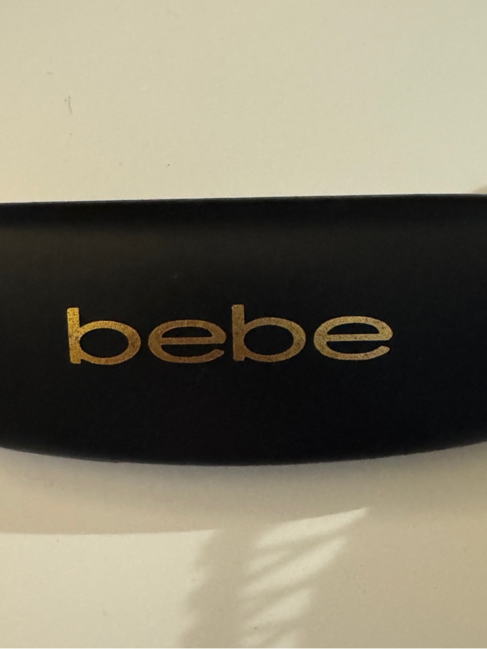 Bebe Black Sunglasses (hard) Case with Gold Logo Accent